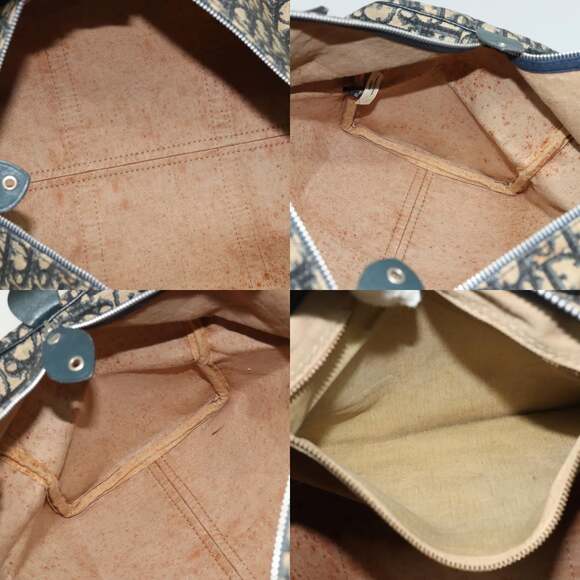 DIOR Trotter Canvas Boston Bag Navy Silver - Picture 11 of 12